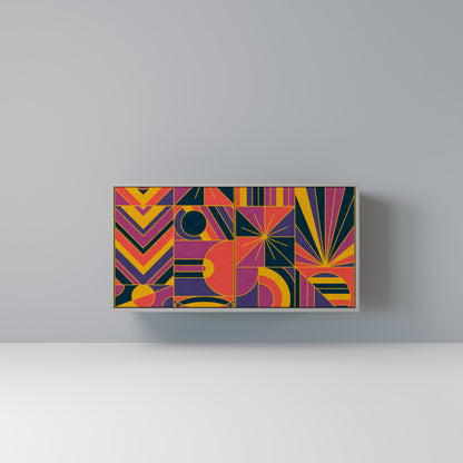 ELECTRIC PATTERNS 2-Door Sideboard in Grey Finish