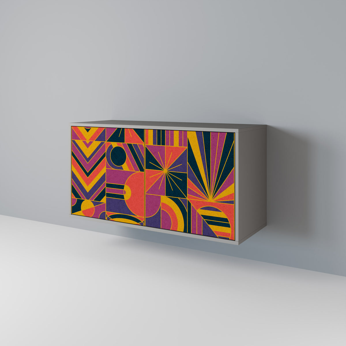 ELECTRIC PATTERNS Skänk med två dörrar