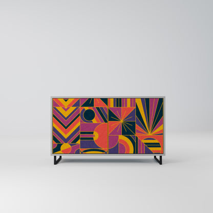 ELECTRIC PATTERNS 2-Door Sideboard in Grey Finish
