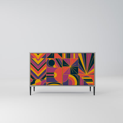 ELECTRIC PATTERNS 2-Door Sideboard in Grey Finish