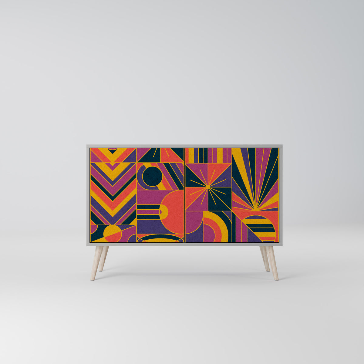 ELECTRIC PATTERNS Skänk med två dörrar