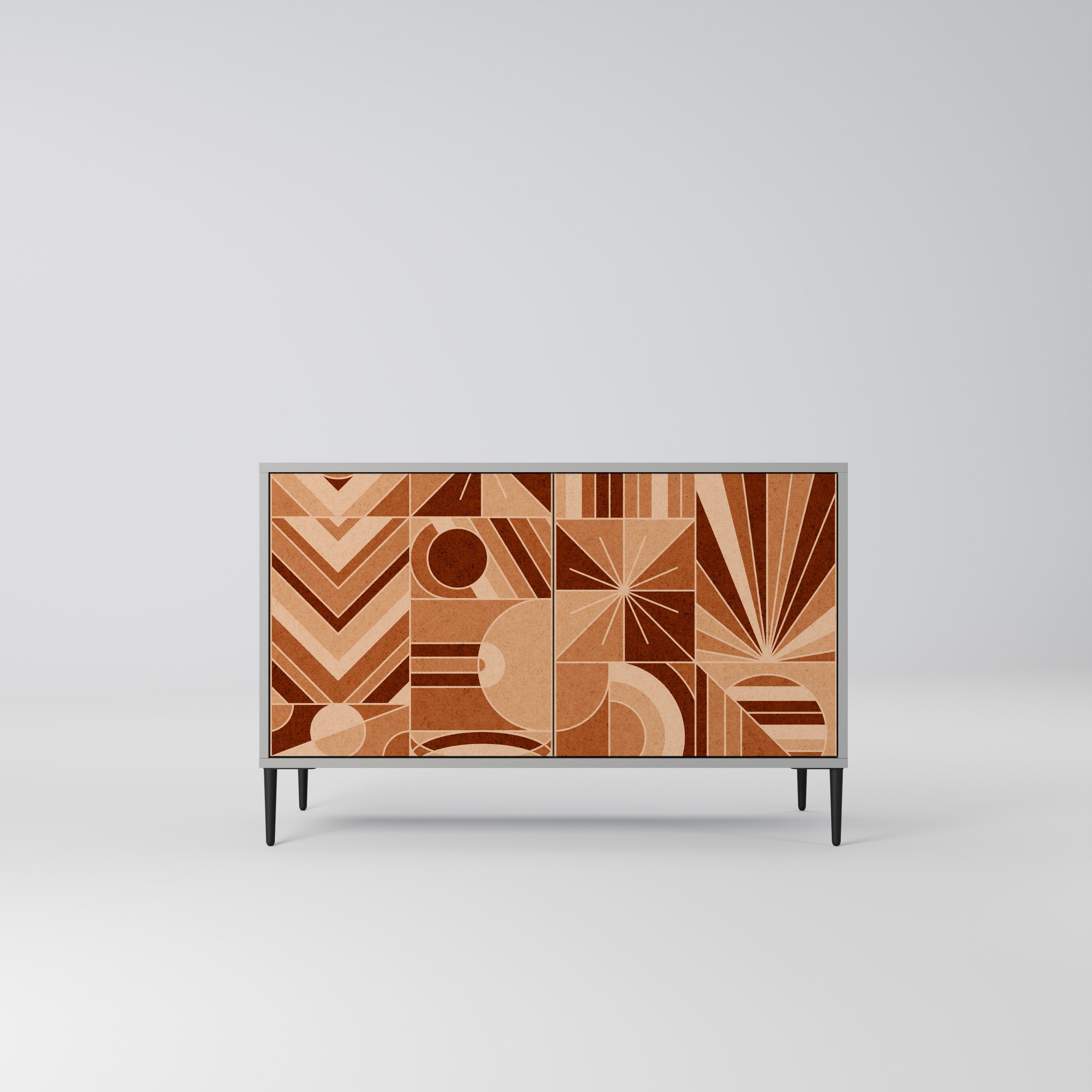 PRISM MOSAIC 2-Door Sideboard in Grey Finish