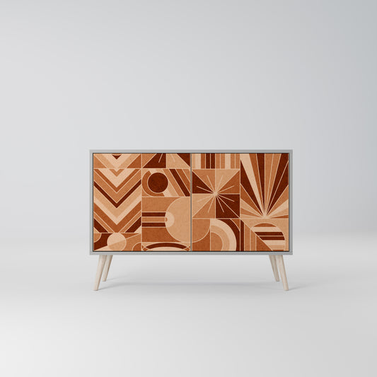 PRISM MOSAIC 2-Door Sideboard in Grey Finish