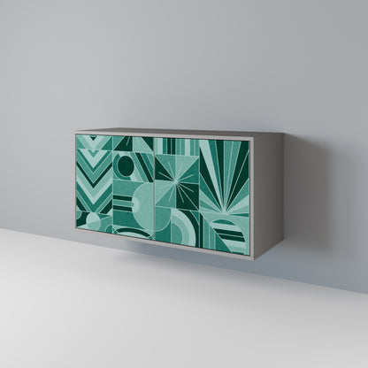 HARMONIC GRID 2-Door Sideboard in Grey Finish