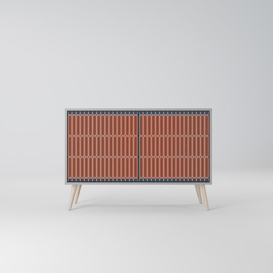 HYPNOTIC GATE 2-Door Sideboard in Grey Finish