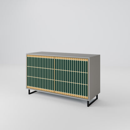 ILUSION GATE 2-Door Sideboard in Grey Finish