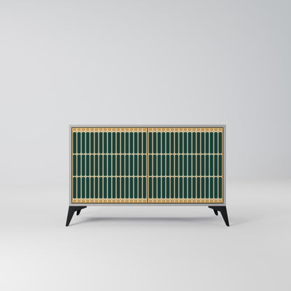 ILUSION GATE 2-Door Sideboard in Grey Finish