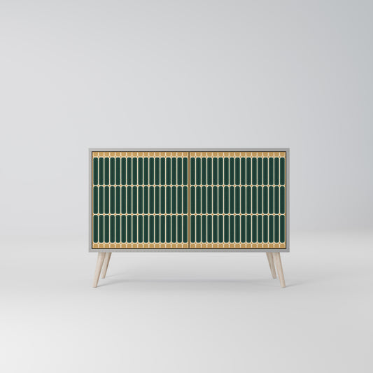 ILUSION GATE 2-Door Sideboard in Grey Finish
