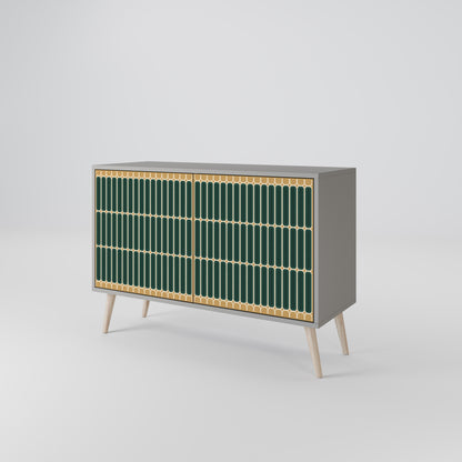 ILUSION GATE 2-Door Sideboard in Grey Finish