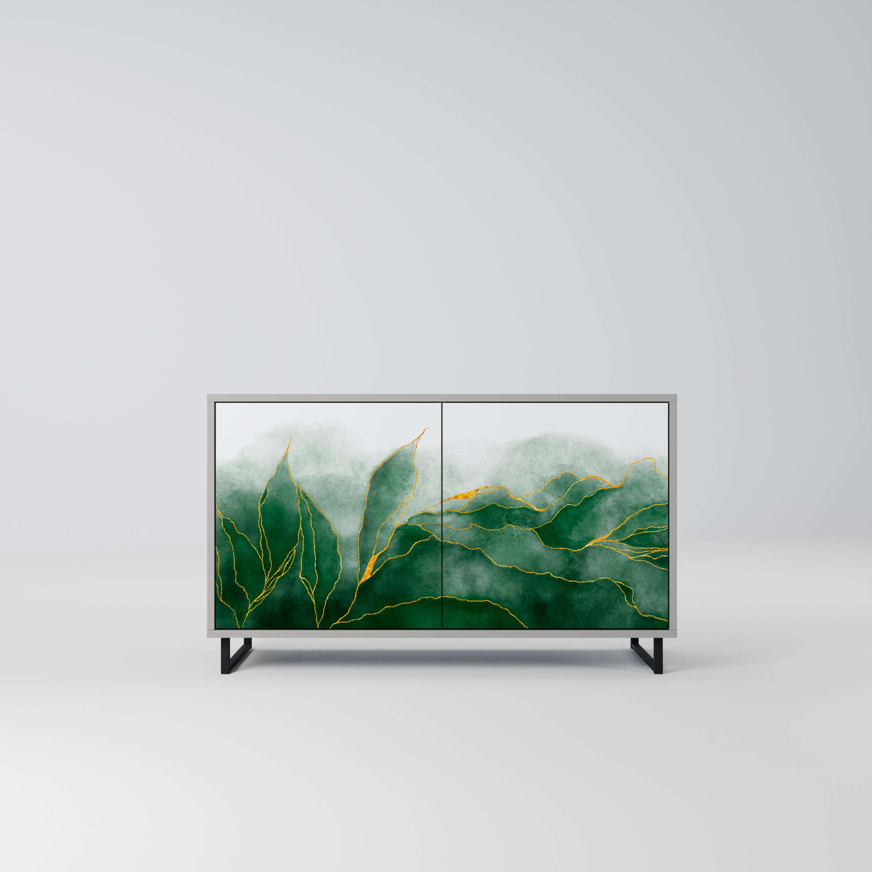 EXPENSIVE NATURE 2-Door Sideboard in Grey Finish