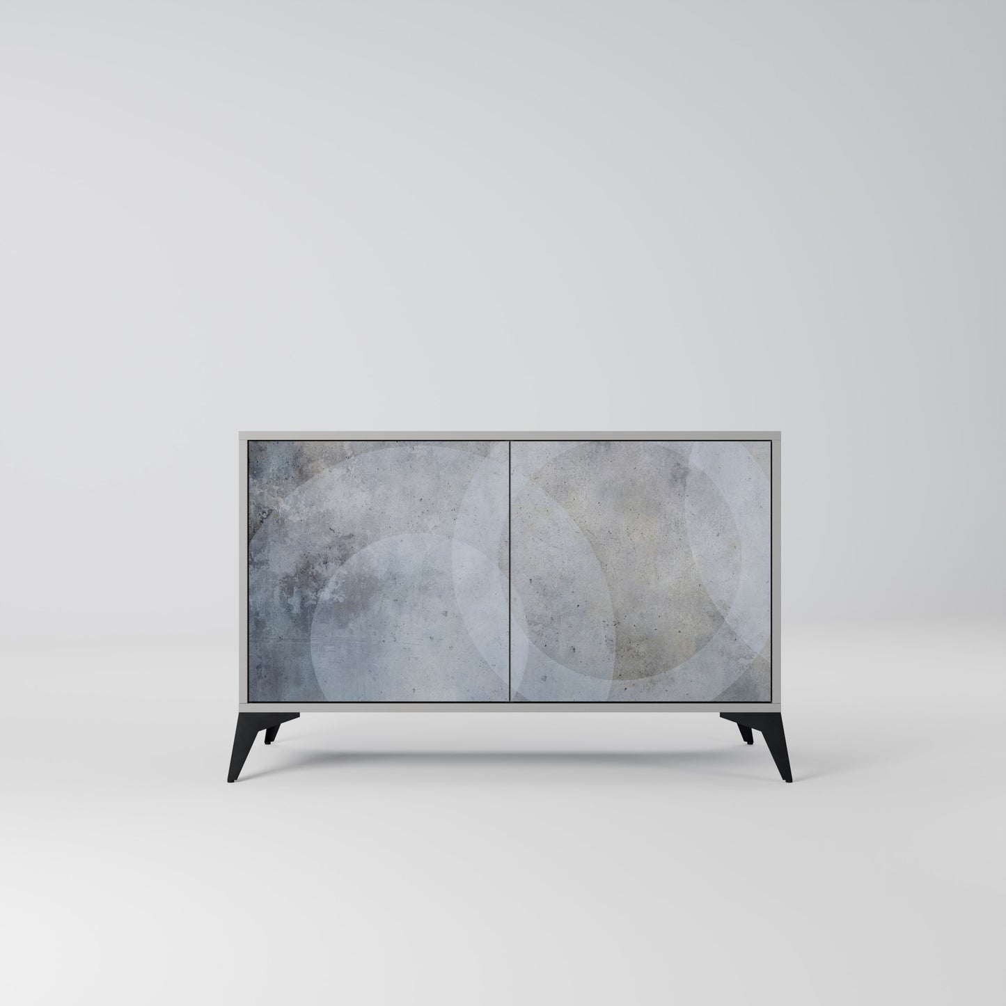 MUTED ARC 2-Door Sideboard in Grey Finish