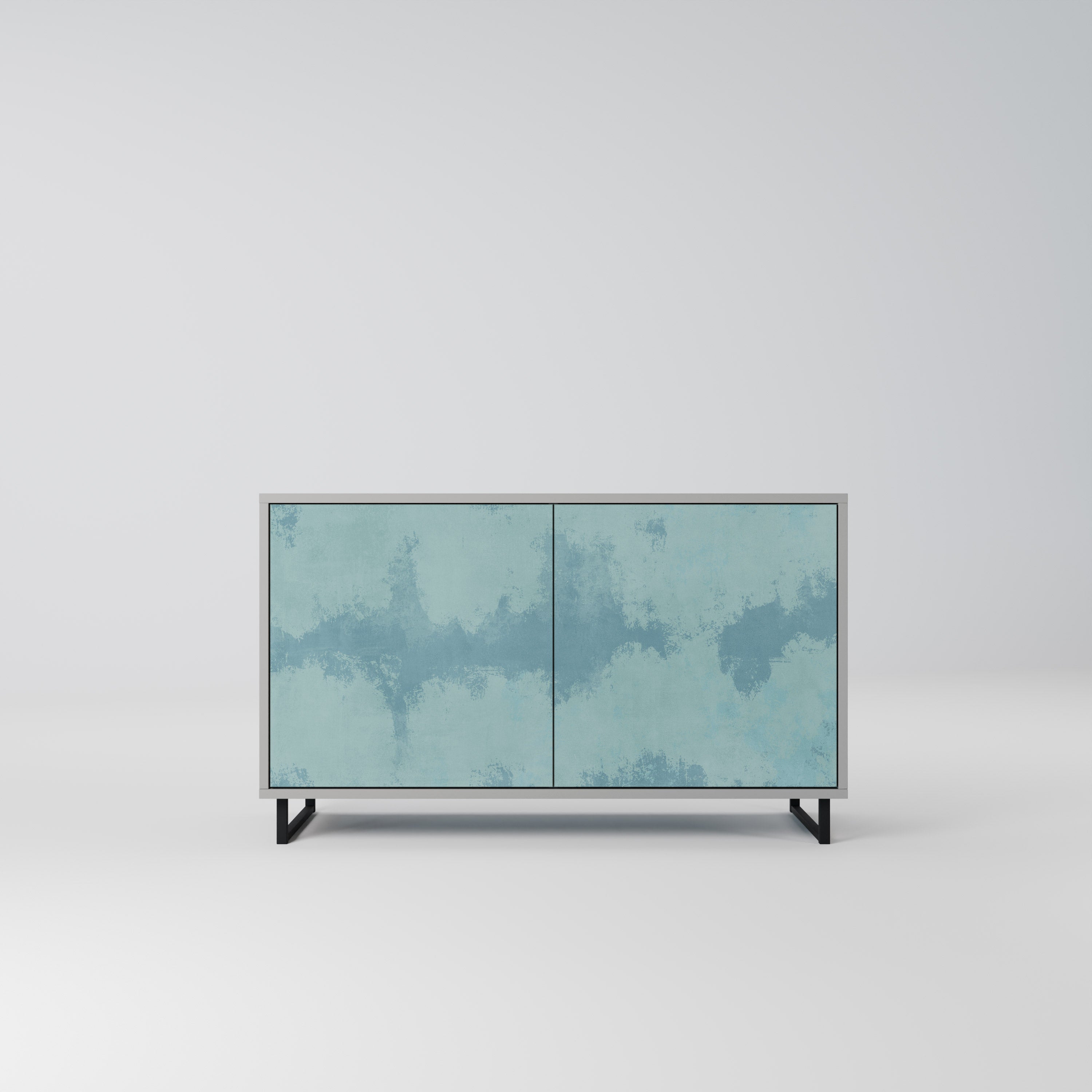 SKY WASH 2-Door Sideboard in Grey Finish