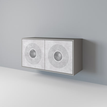 SOLID CIRCLES 2-dörrars skänk i grå finish