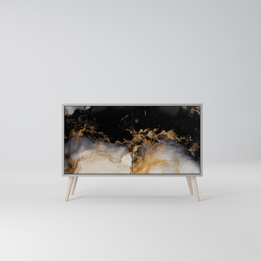 MARBLE OF TOMMORROW 2-Door Sideboard in Grey Finish