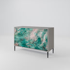 ABSTRACT ALCHEMY 2-dörrars skänk i grå finish