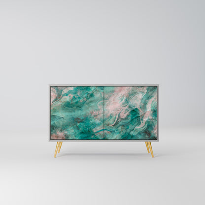 ABSTRACT ALCHEMY 2-dörrars skänk i grå finish