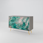 ABSTRACT ALCHEMY 2-dörrars skänk i grå finish