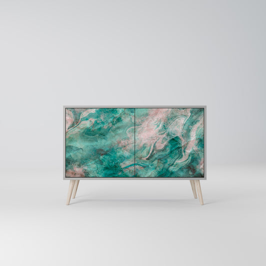ABSTRACT ALCHEMY 2-Door Sideboard in Grey Finish