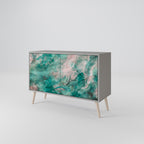 ABSTRACT ALCHEMY 2-dörrars skänk i grå finish