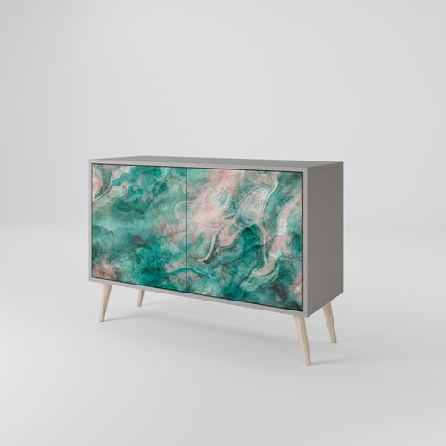 ABSTRACT ALCHEMY 2-Door Sideboard in Grey Finish