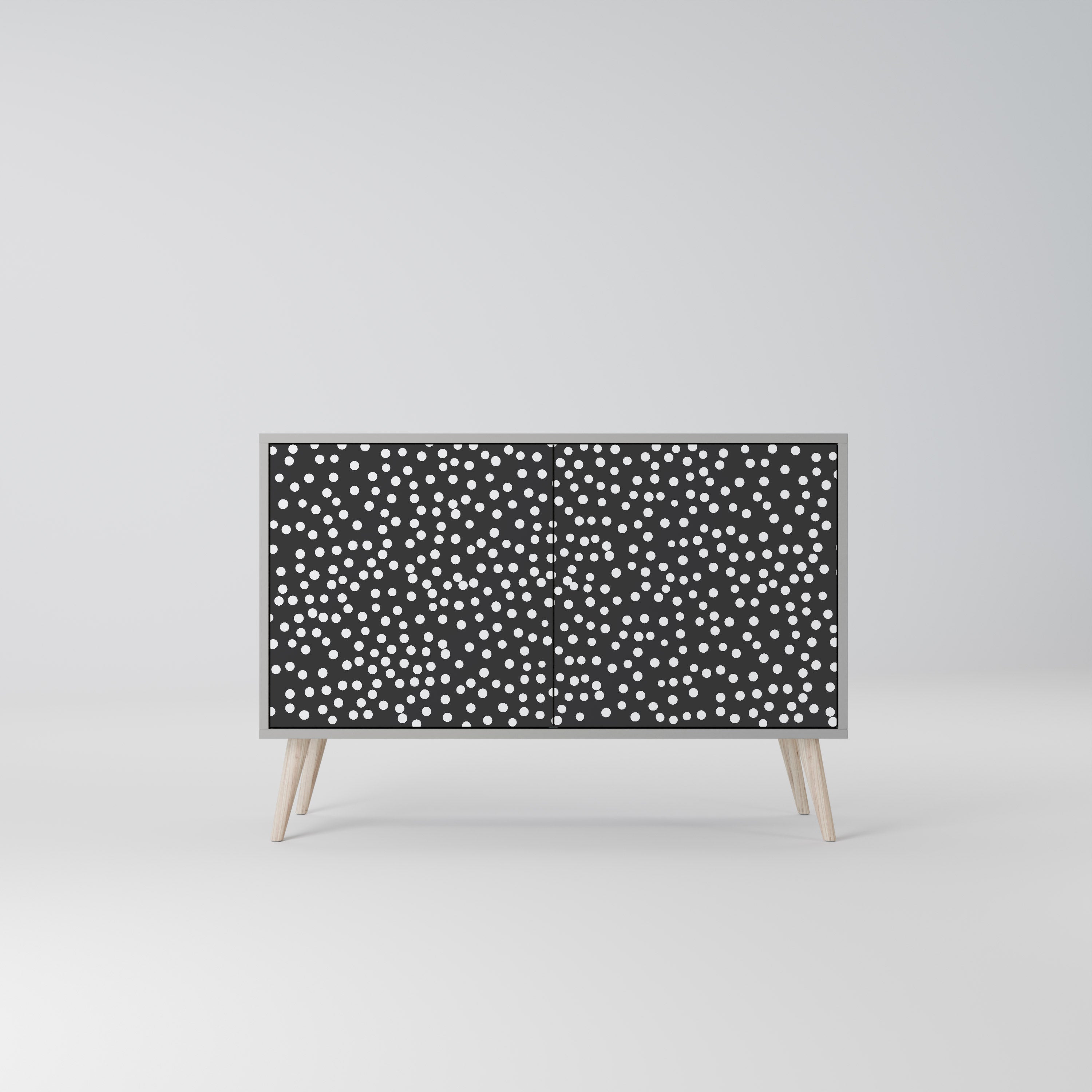 BLINDING LIGHTS 2-Door Sideboard in Grey Finish