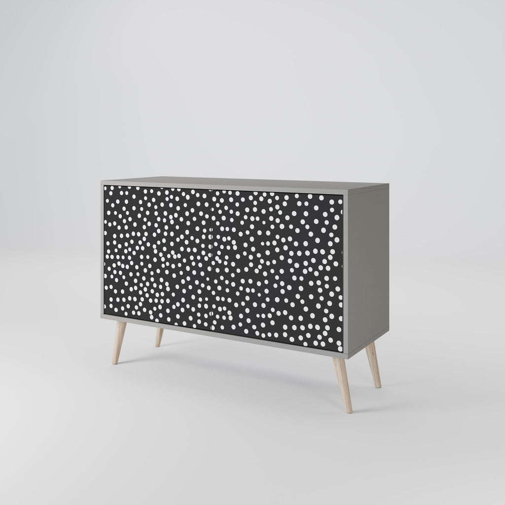 BLINDING LIGHTS 2-Door Sideboard in Grey Finish