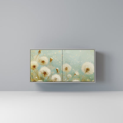 DREAMY MEADOW 2-Door Sideboard in Grey Finish