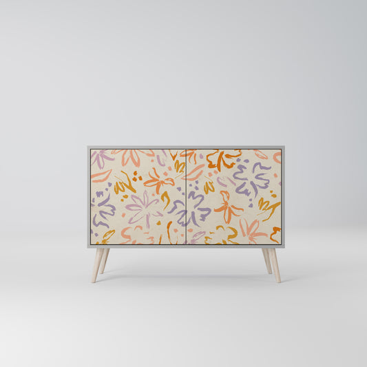 SPRING WHIMSY 2-Door Sideboard in Grey Finish