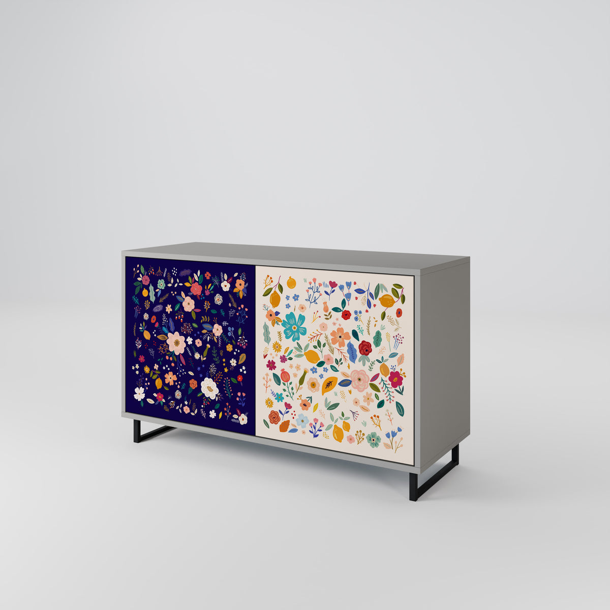 FLORAL COMBINATION Skänk med två dörrar