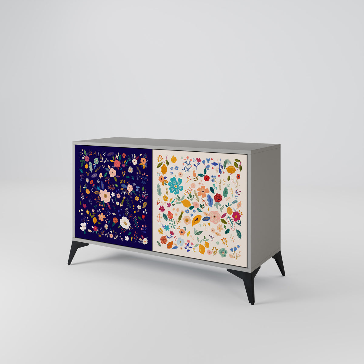 FLORAL COMBINATION Skänk med två dörrar