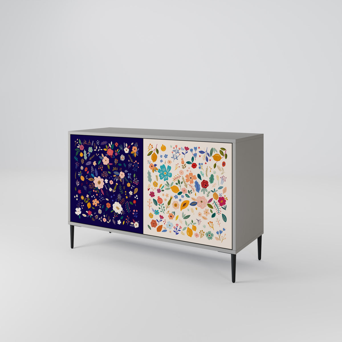 FLORAL COMBINATION Skänk med två dörrar