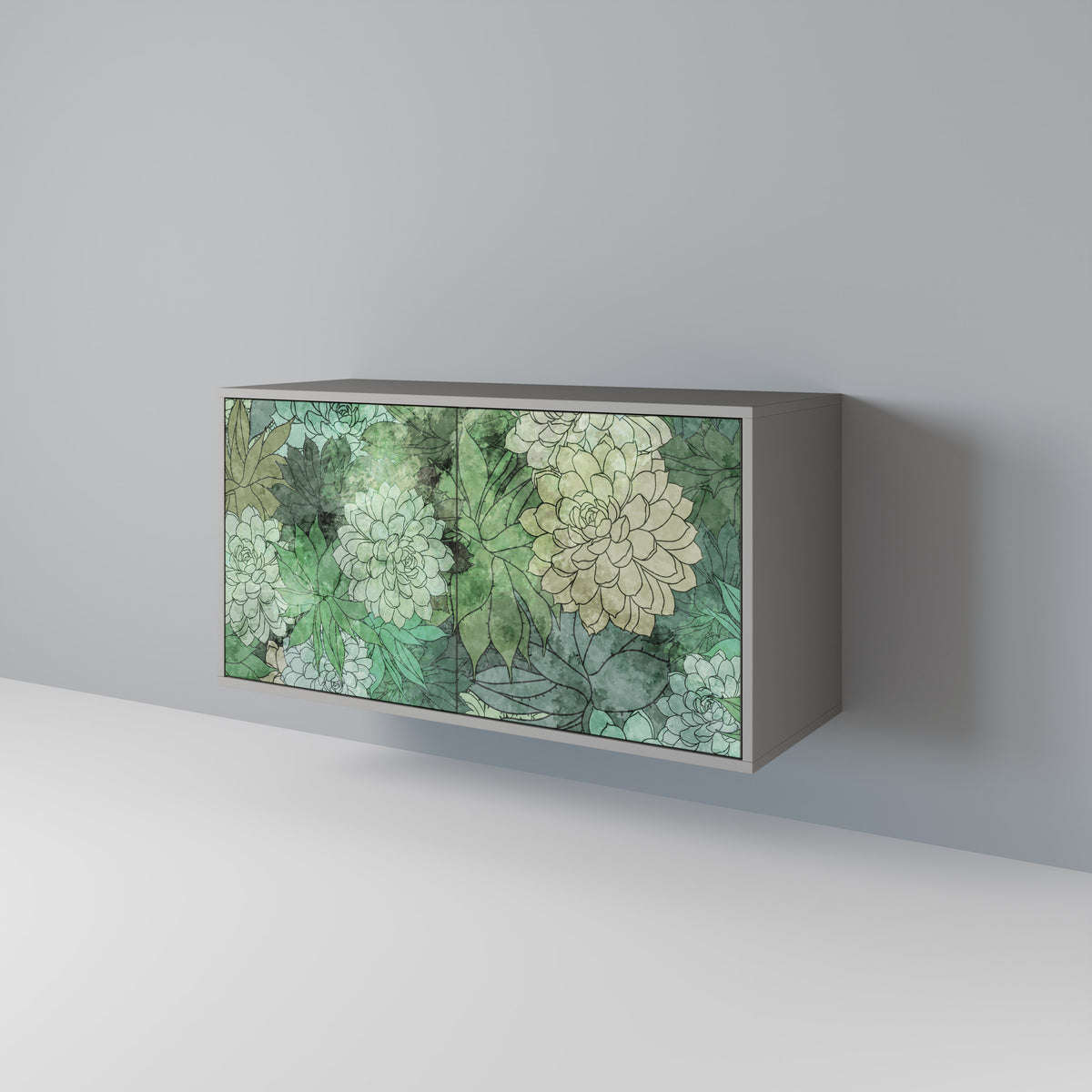 SUCCULENT CLUSTER Skänk med två dörrar