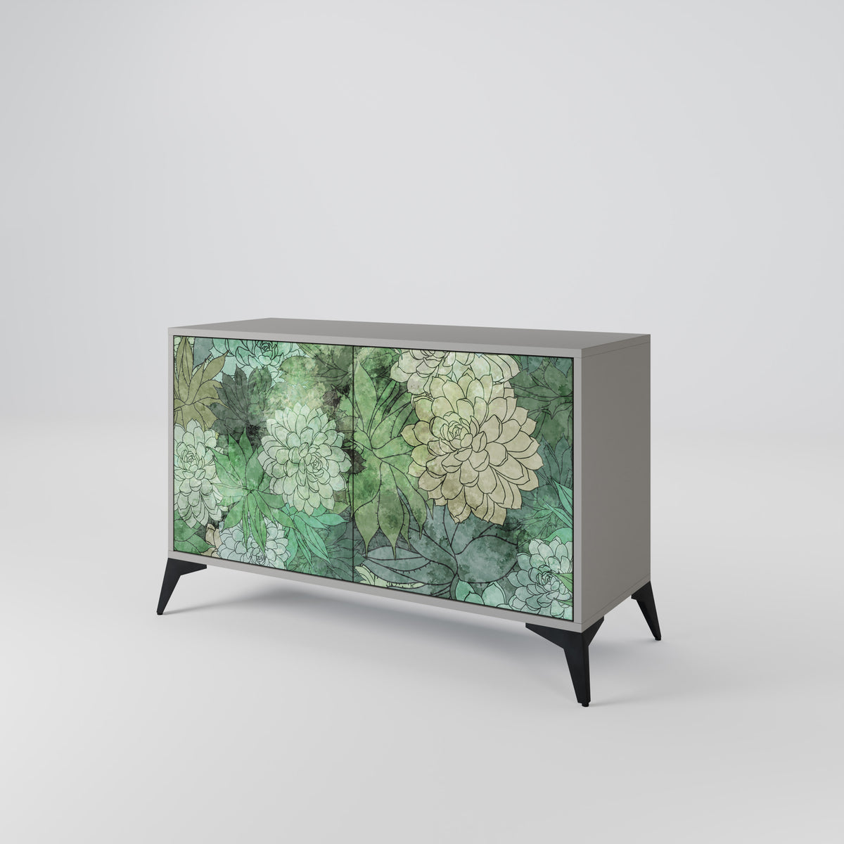 SUCCULENT CLUSTER Skänk med två dörrar