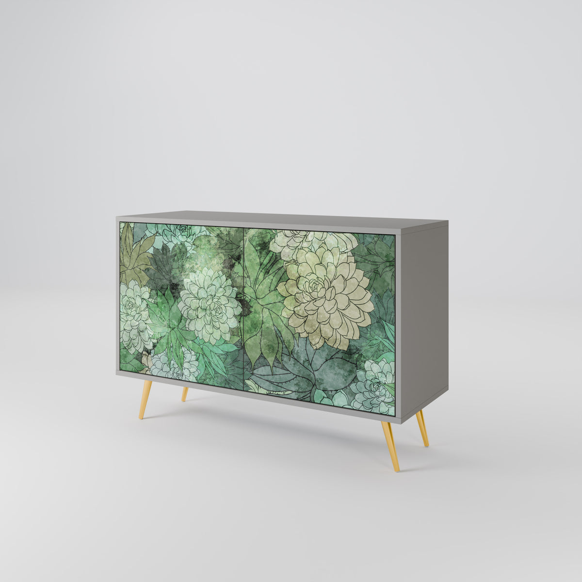 SUCCULENT CLUSTER Skänk med två dörrar