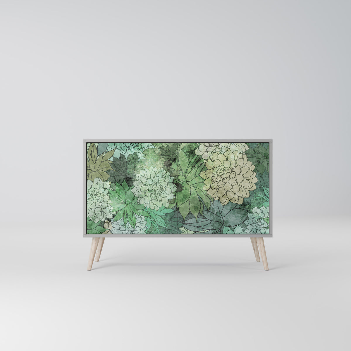 SUCCULENT CLUSTER Skänk med två dörrar