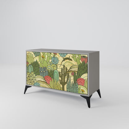 SUCCULENTS KALEIDOSCOPE 2-Door Sideboard in Grey Finish