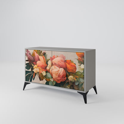 STYLISH BEAUTY 2-Door Sideboard in Grey Finish