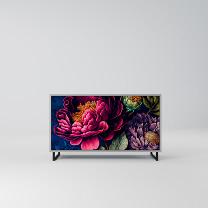 BLOOMING ELEGANCE 2-Door Sideboard in Grey Finish