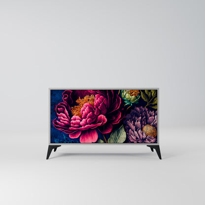 BLOOMING ELEGANCE 2-Door Sideboard in Grey Finish