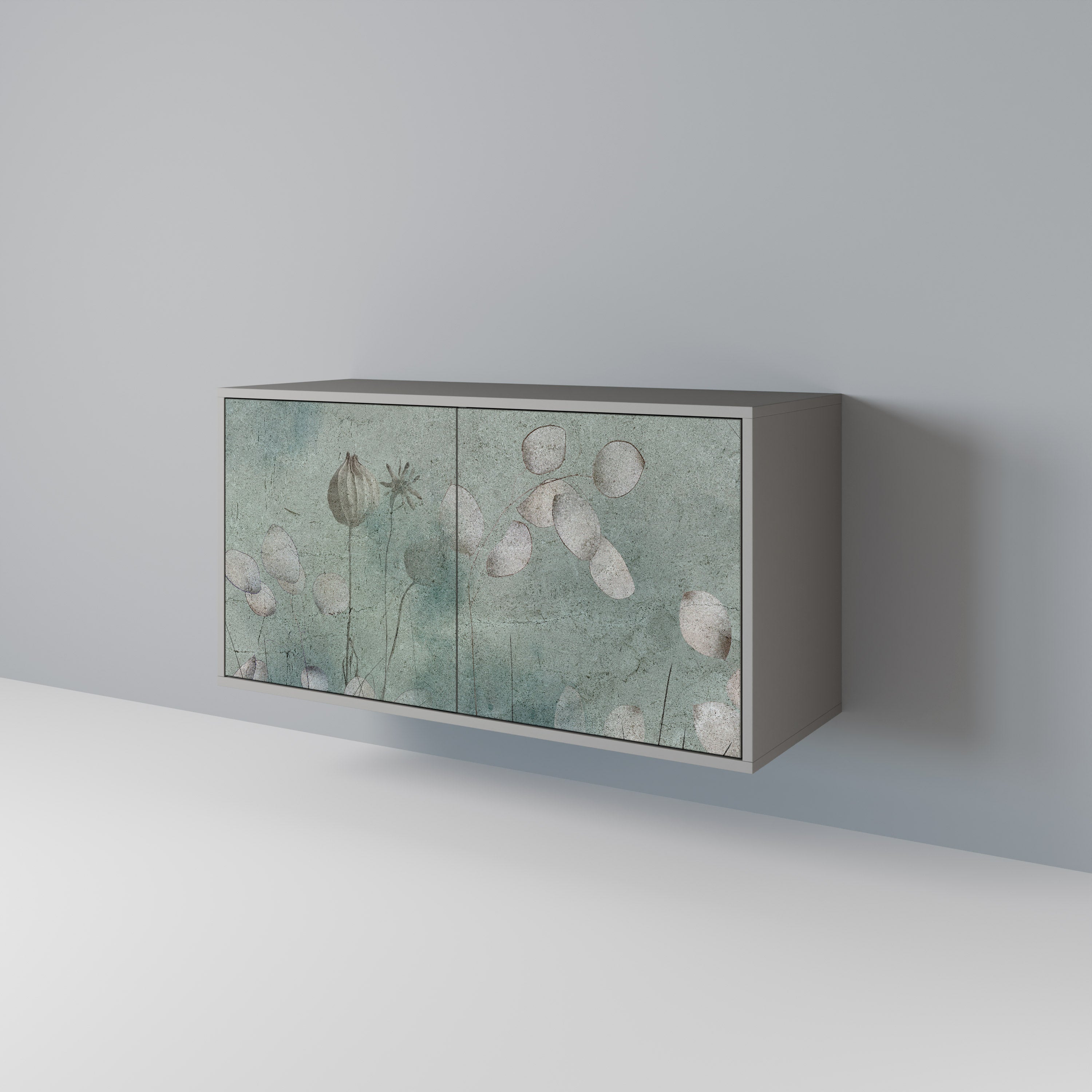 NIGHT LADY 2-Door Sideboard in Grey Finish