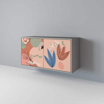 PASTEL DESTINY 2-Door Sideboard in Grey Finish