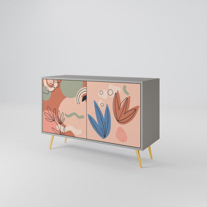 PASTEL DESTINY 2-Door Sideboard in Grey Finish