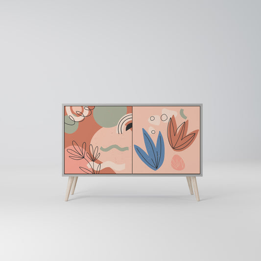 PASTEL DESTINY 2-Door Sideboard in Grey Finish