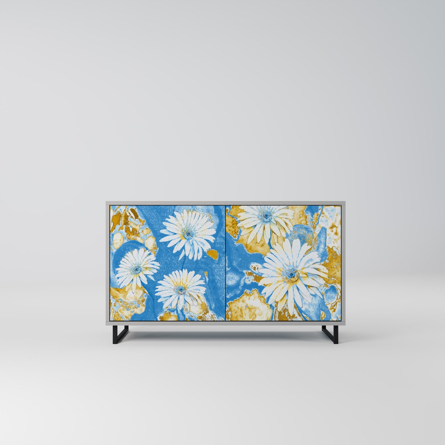 DAISY LUXE 2-Door Sideboard in Grey Finish