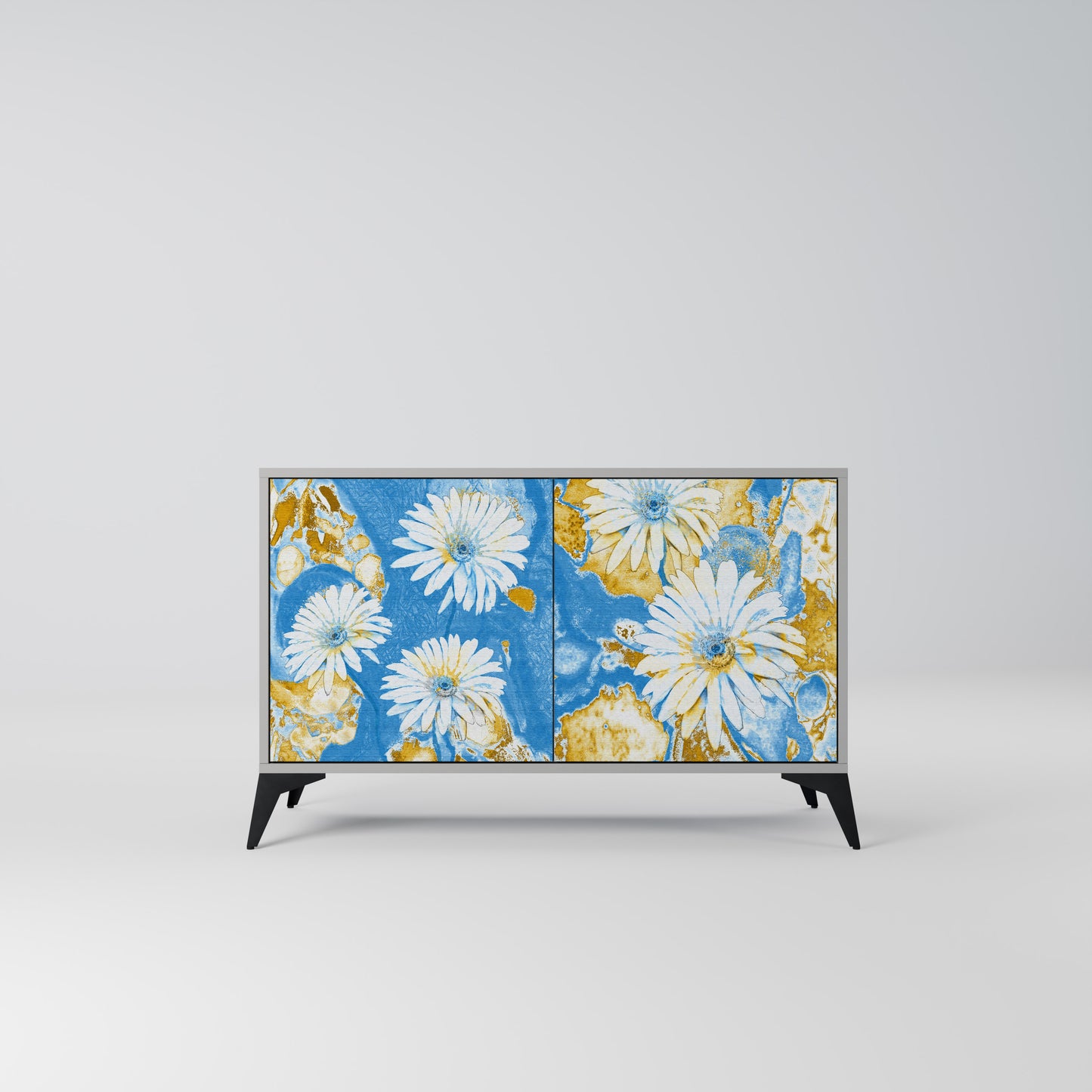 DAISY LUXE 2-Door Sideboard in Grey Finish