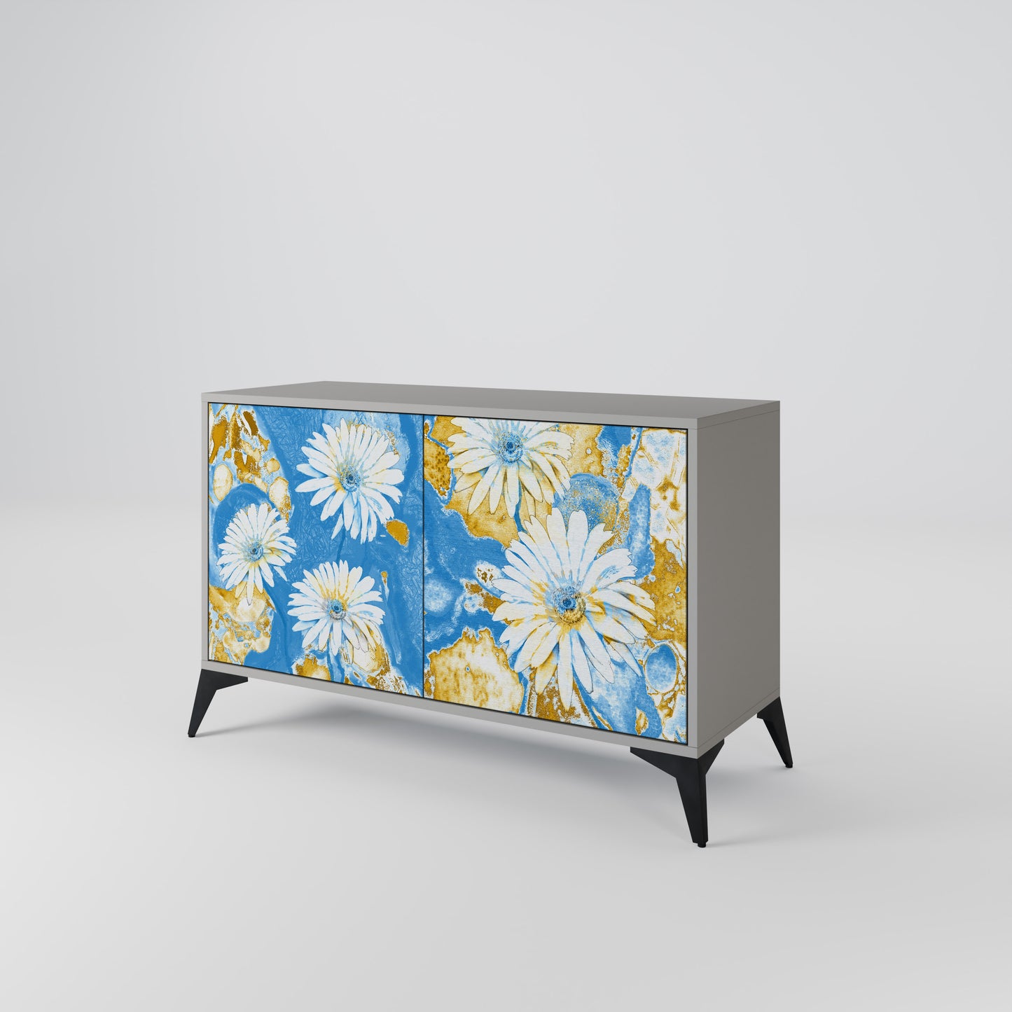 DAISY LUXE 2-Door Sideboard in Grey Finish