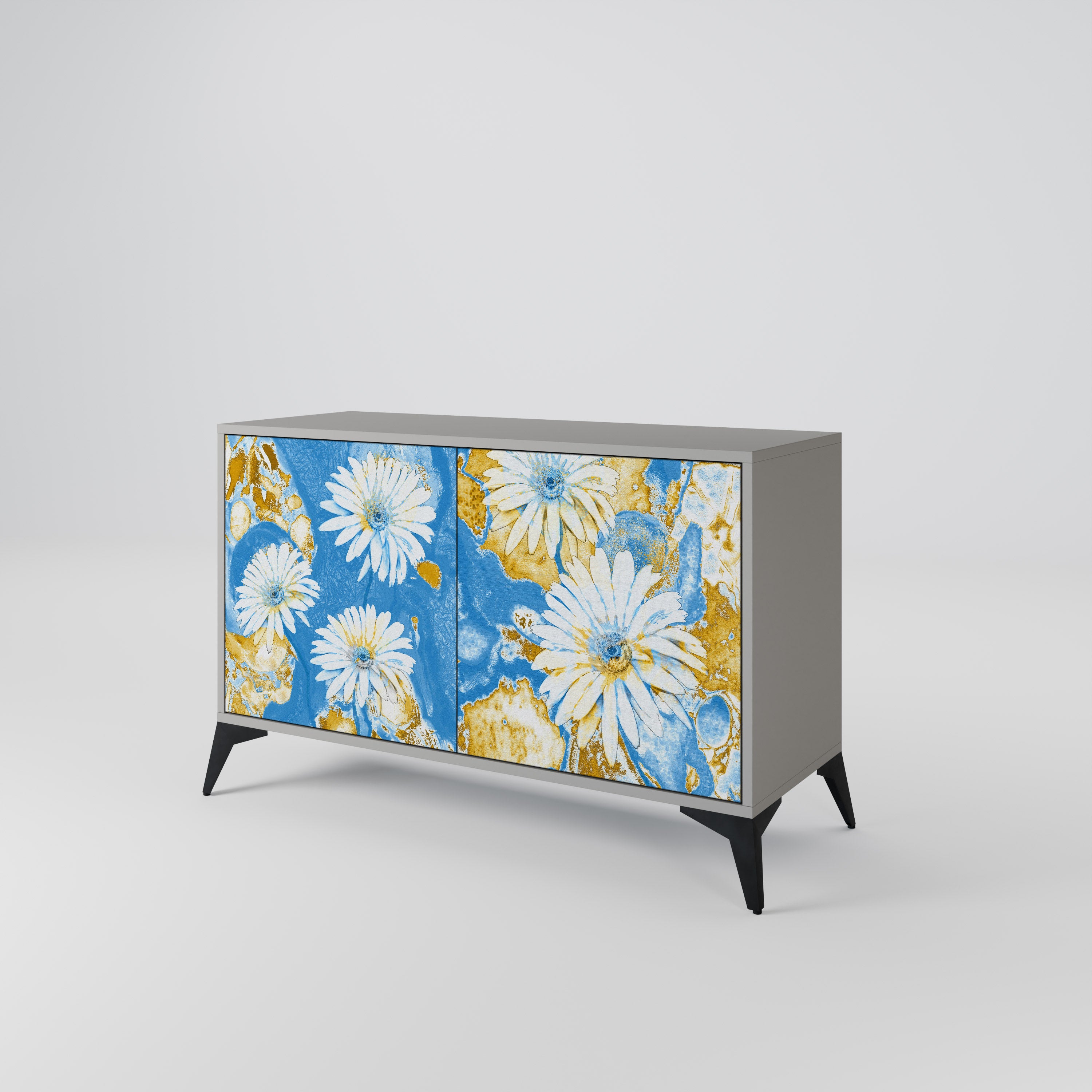 DAISY LUXE 2-Door Sideboard in Grey Finish