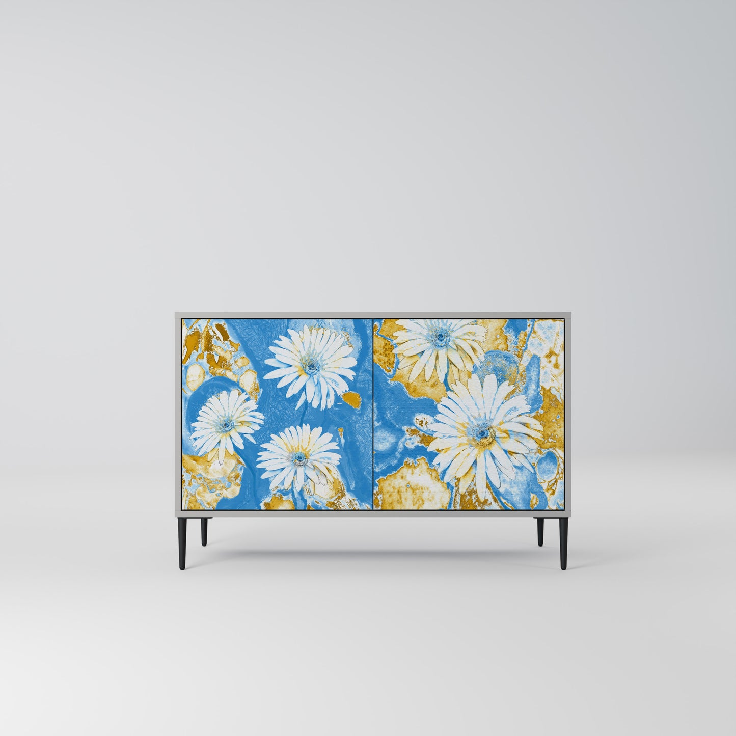 DAISY LUXE 2-Door Sideboard in Grey Finish