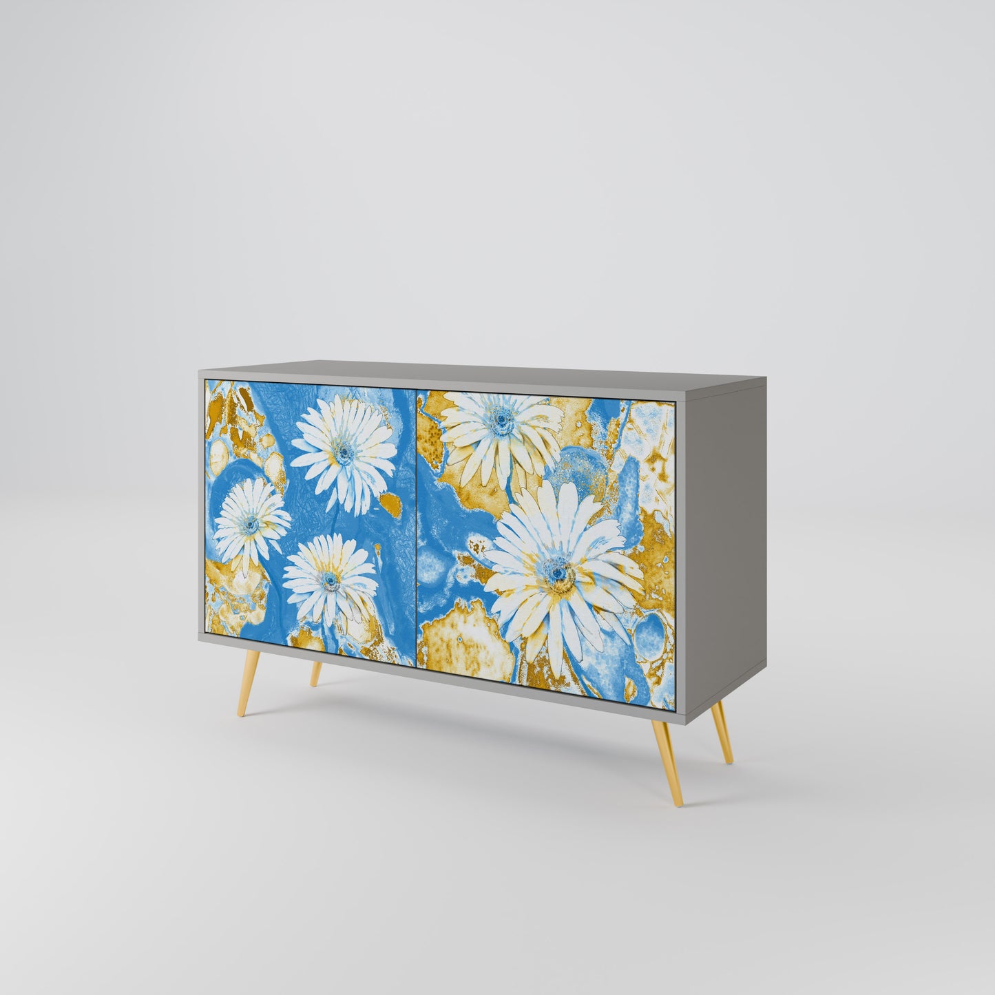 DAISY LUXE 2-Door Sideboard in Grey Finish