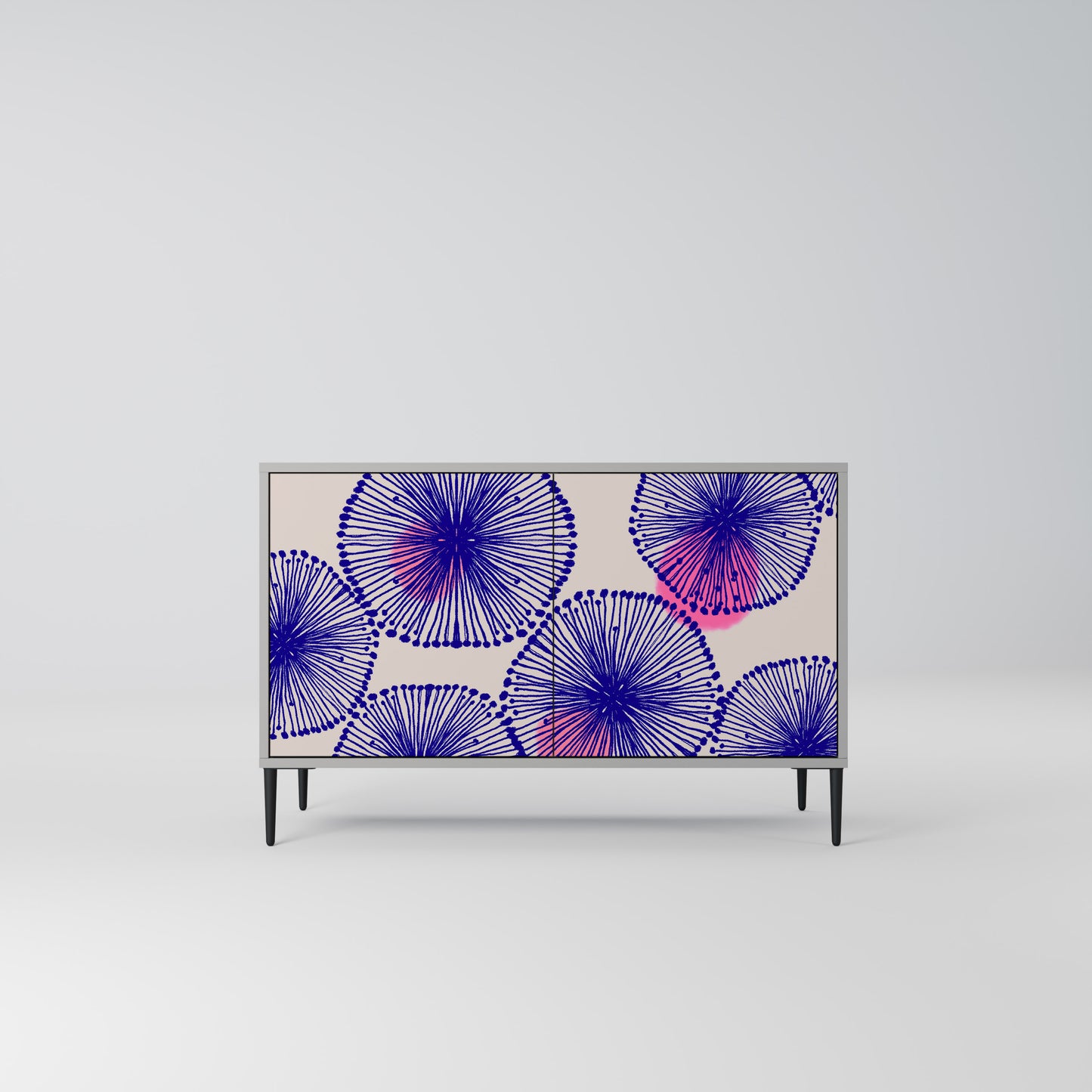 MAGIC NATURE 2-Door Sideboard in Grey Finish
